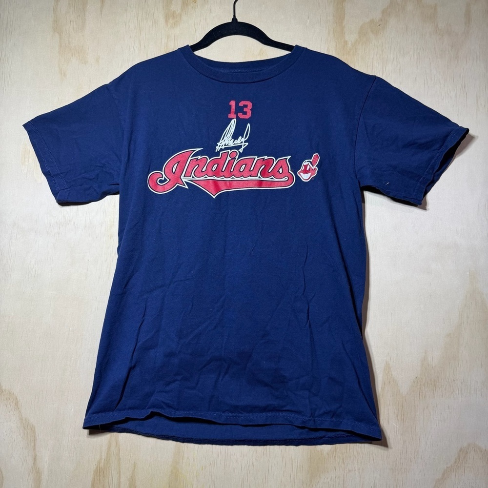 Majestic Cleveland‎ Indians Asdrubal Cabrera #13 MLB Tee Vintage Logo Medium